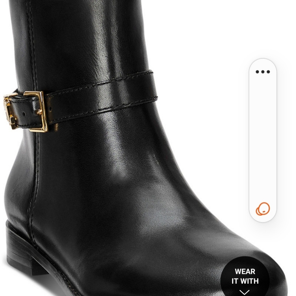 Ralph Lauren booties ( black leather )